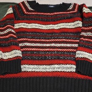 Womens Chaps Multicolor Knit Sweater